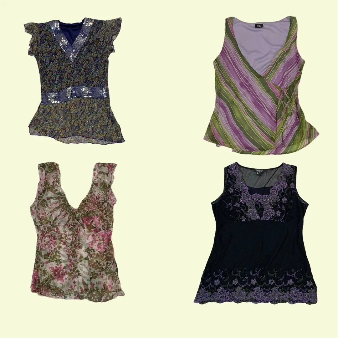 100 Y2K-Inspired Women's Tops Set – Affordable Retro Fashion