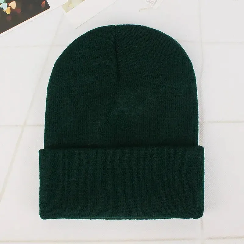 20 Colors New Korean Wool Acrylic Knitted Caps Women Men Skullcap Autumn Winter Elastic Skullies Beanies Cap Wholesale