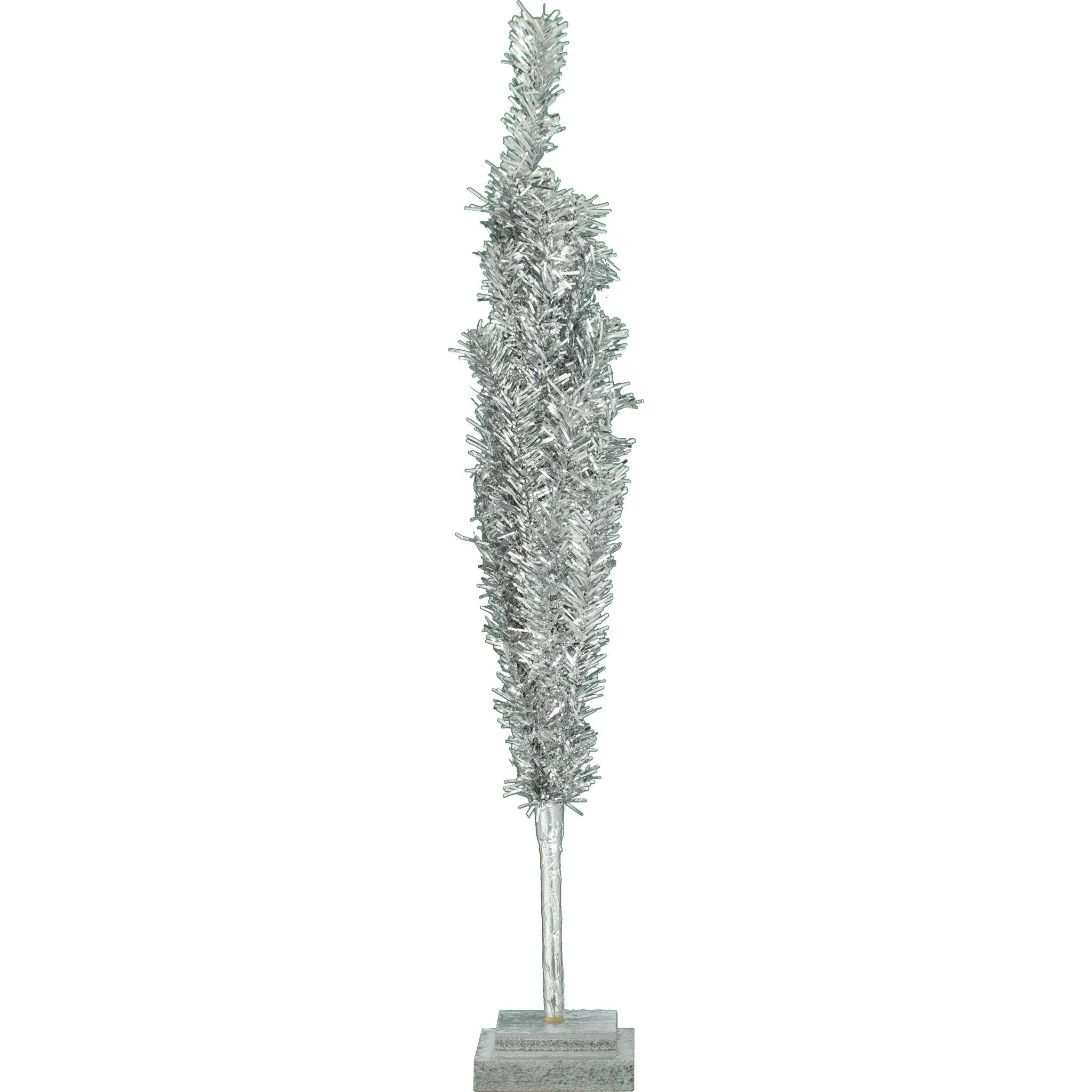 28in Vintage Silver Tinsel Christmas Tree