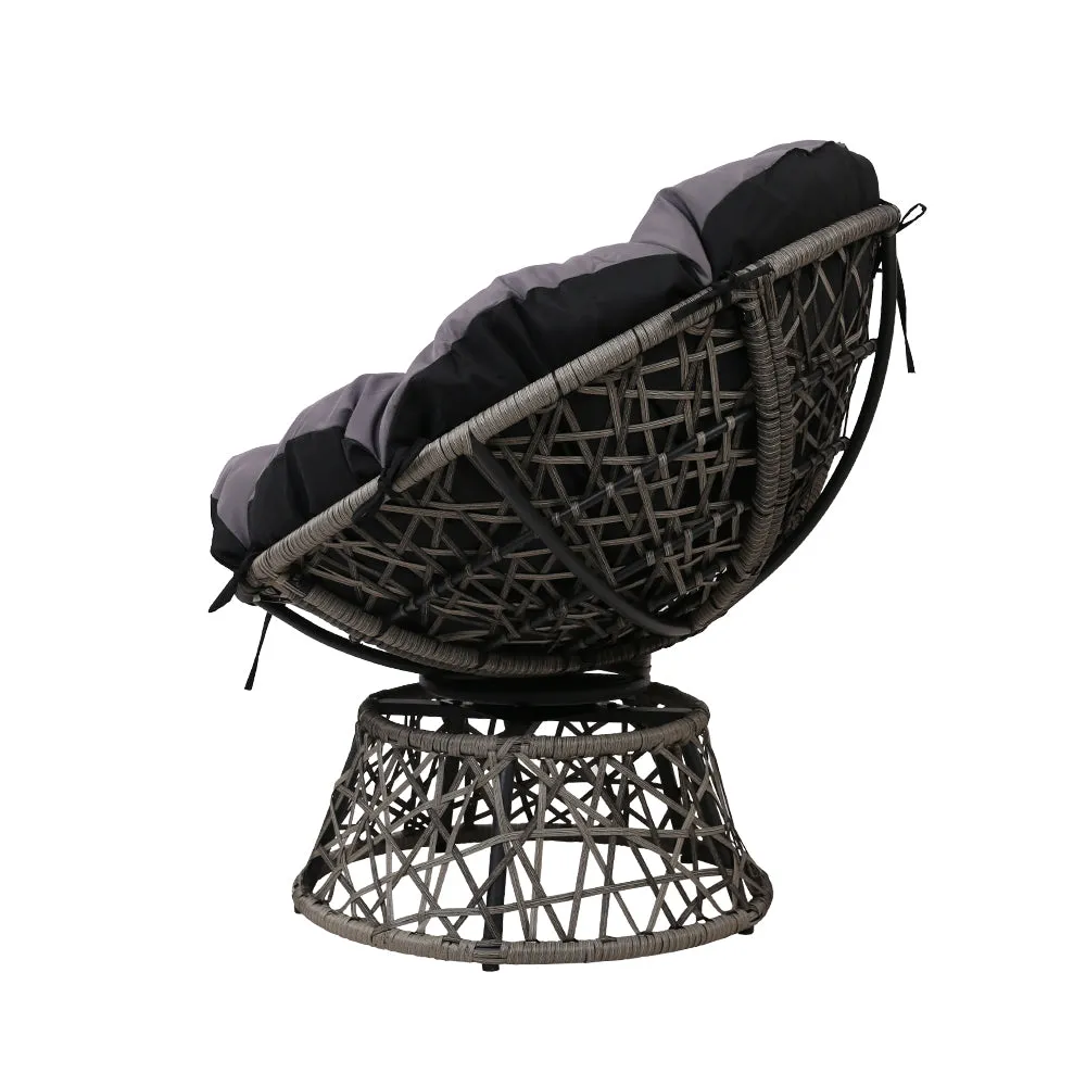 360° Rotatable Outdoor Papasan Chair, UV-Resistant, Gardeon