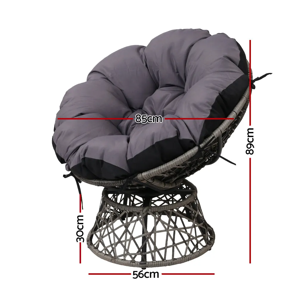 360° Rotatable Outdoor Papasan Chair, UV-Resistant, Gardeon