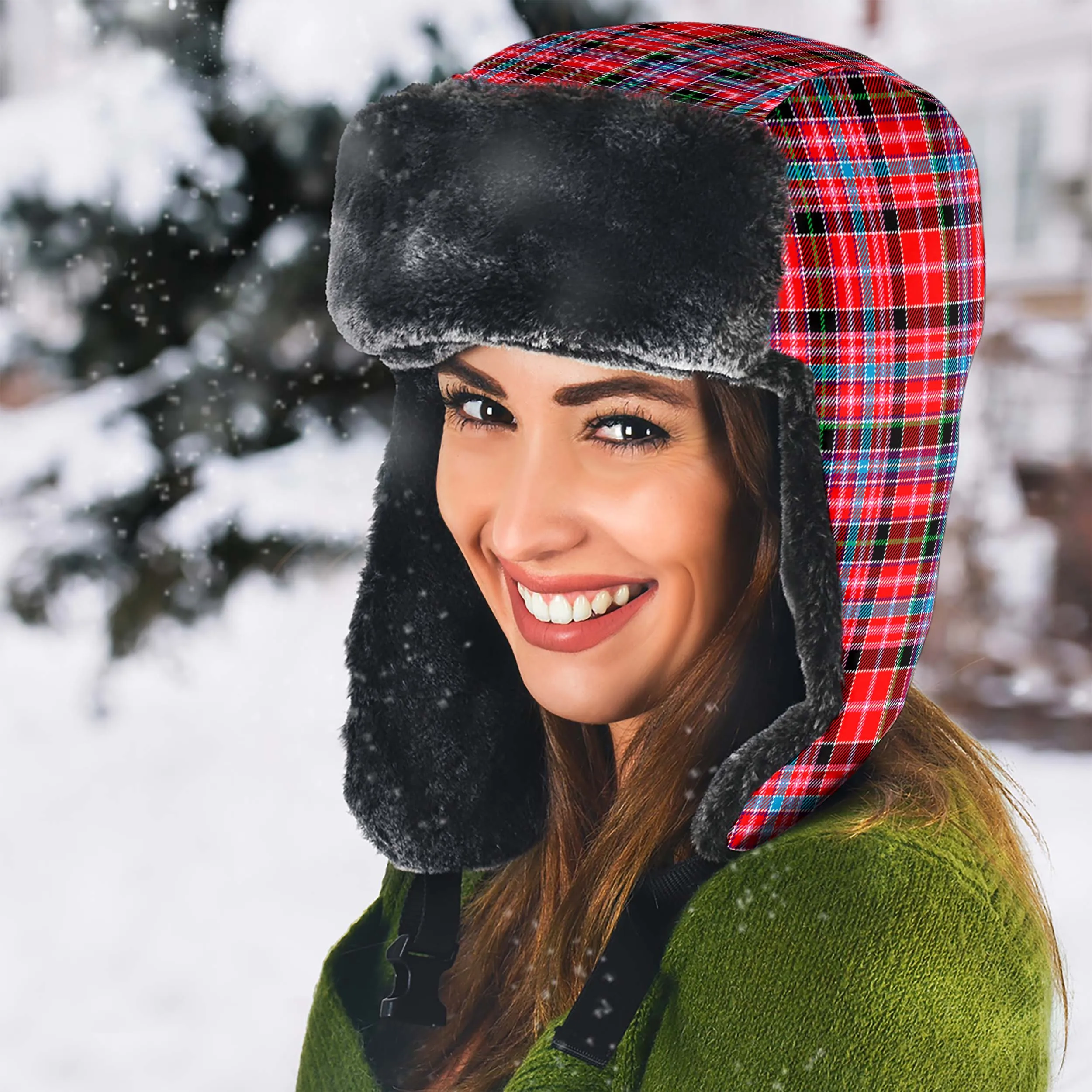 Aberdeen District Tartan Winter Trapper Hat