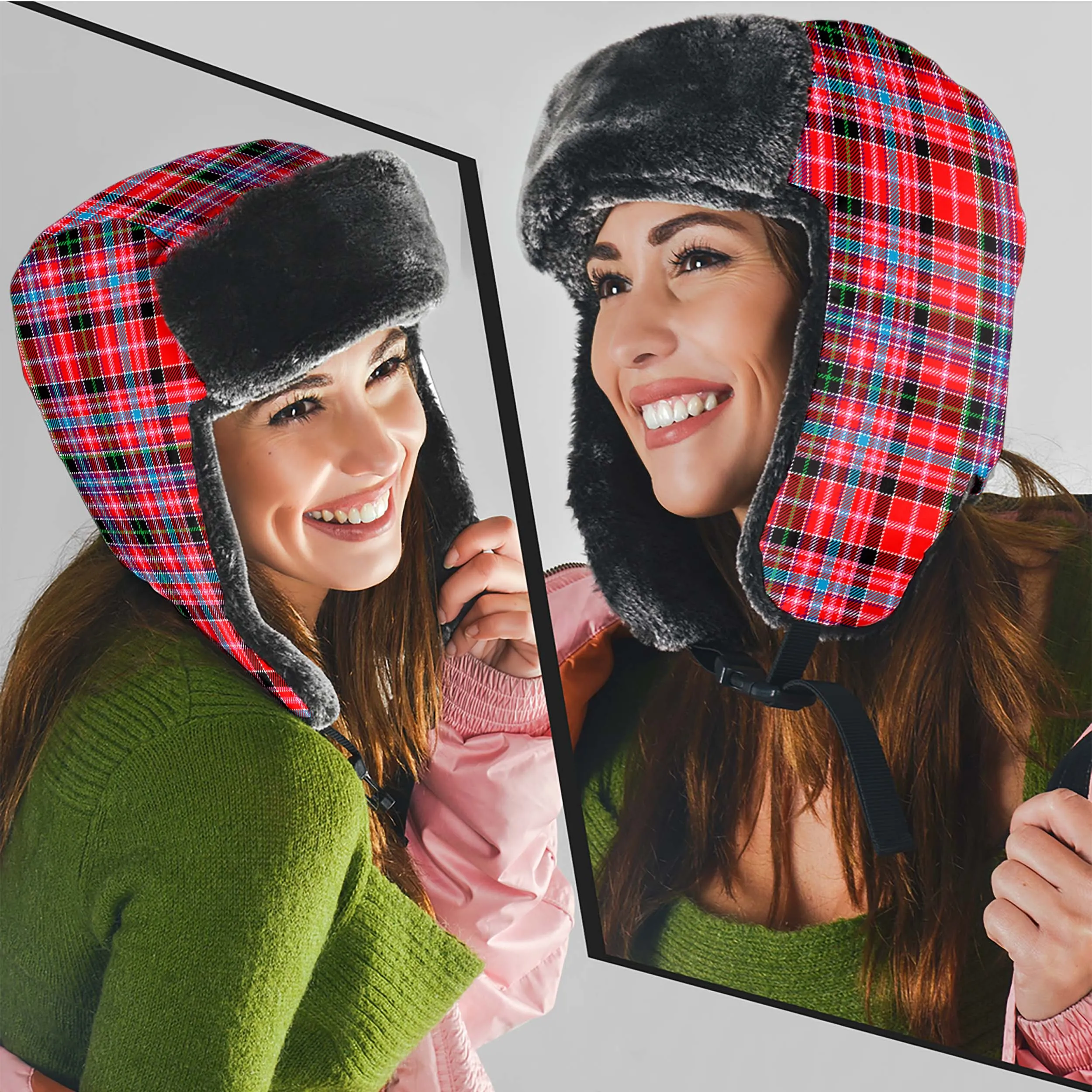 Aberdeen District Tartan Winter Trapper Hat