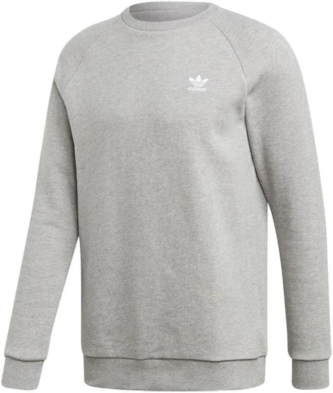 Adidas Originals Mens Essential Crew Medium Grey Heather White