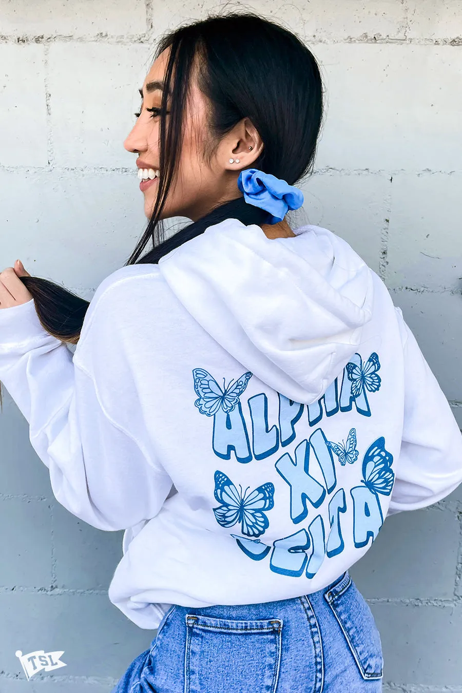 Alpha Xi Delta Groovy Butterfly Hoodie