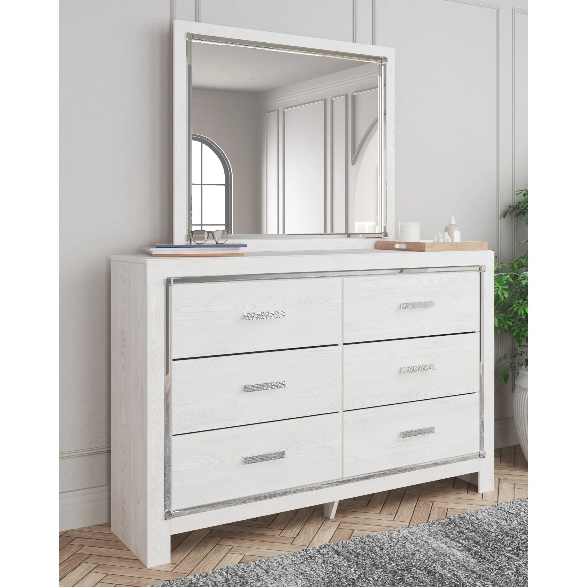 Altyra Dresser and Mirror - White