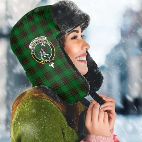 Anstruther Tartan Winter Trapper Hat with Family Crest