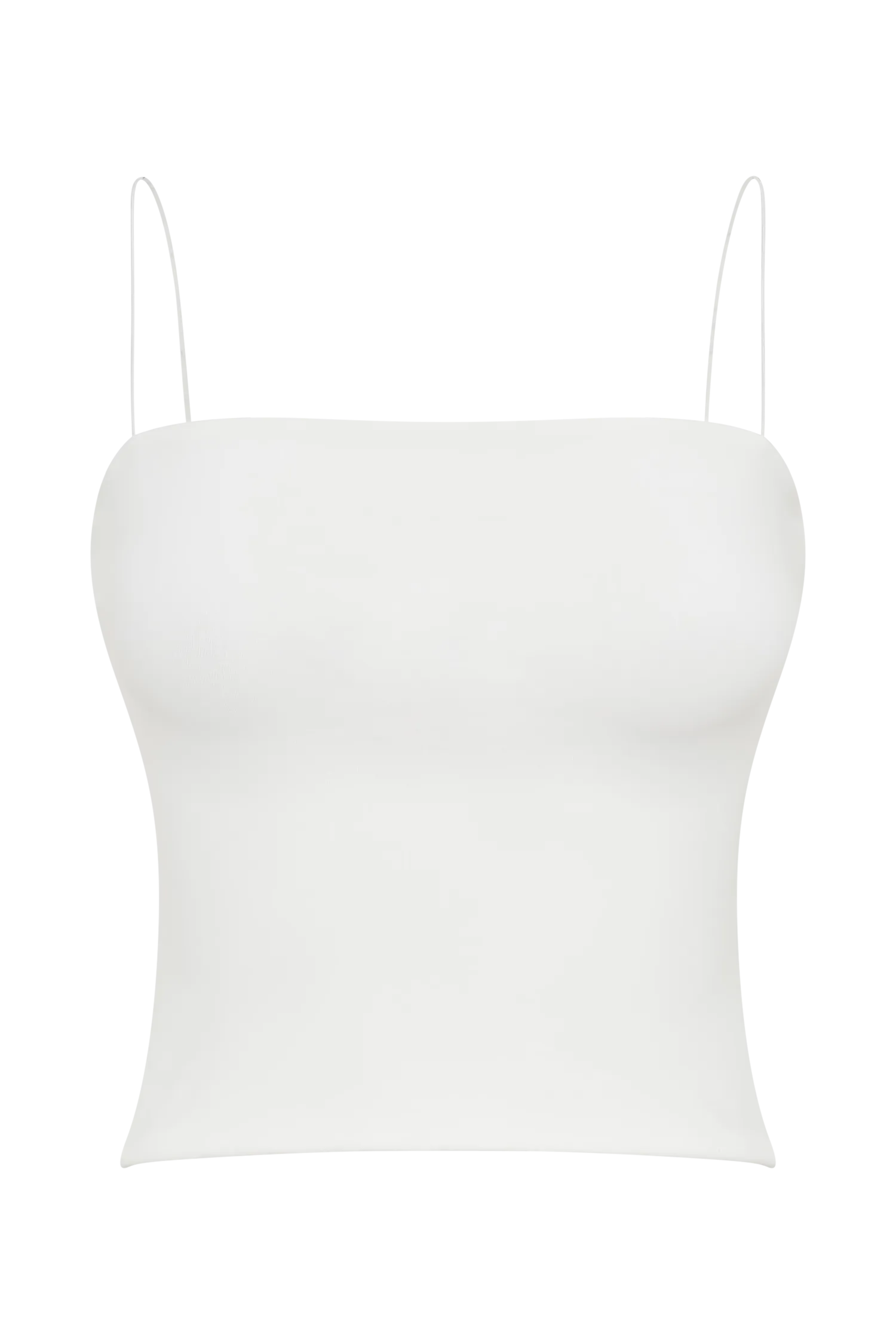 Arya Longline Spaghetti Strap Top - White