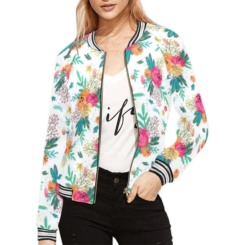 Australian Floral Bomber Jacket for Women