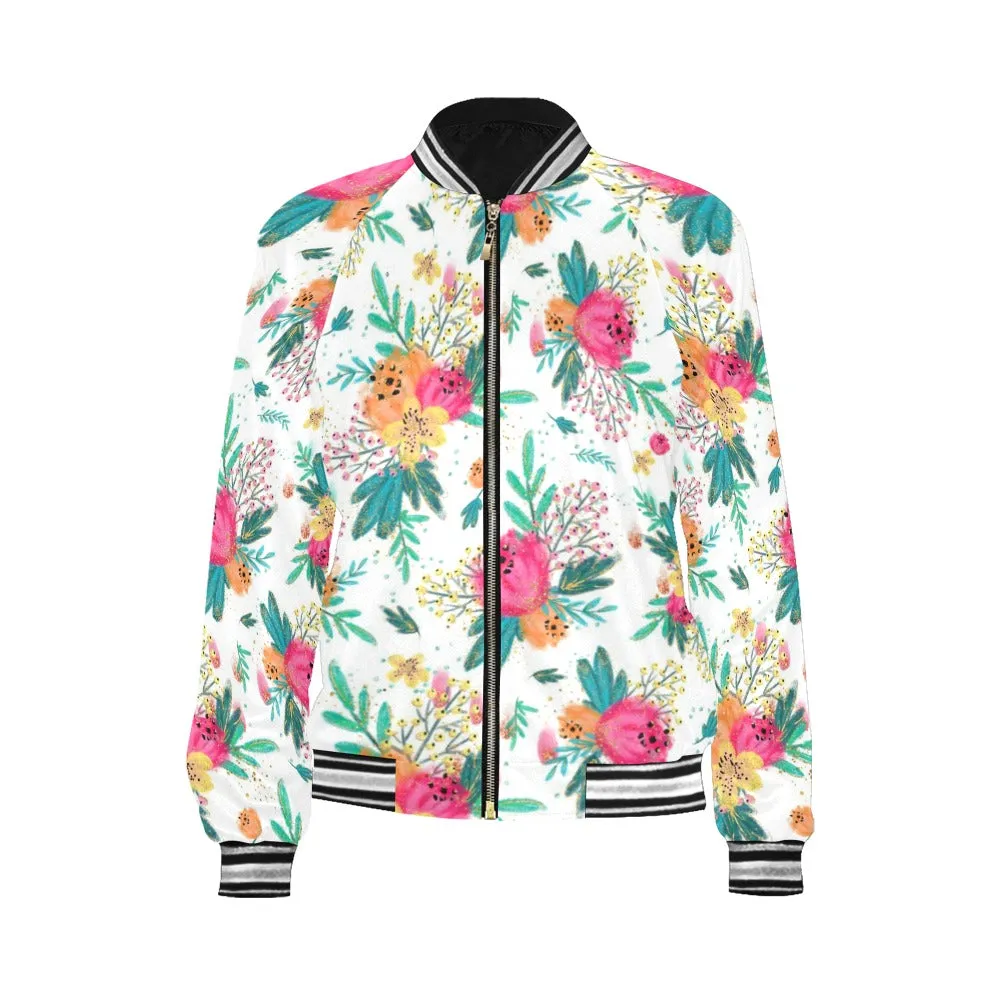 Australian Floral Bomber Jacket for Women