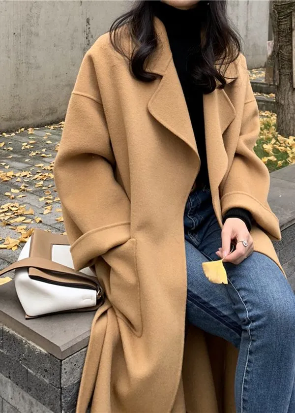 Autralian Wool Belted Long Coat