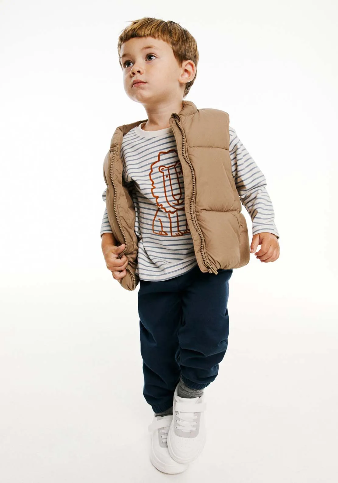 Baby Boy Plain Gilet Brown - Brown