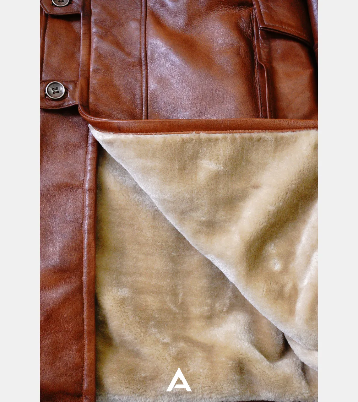 Bane Inspired Fur B3 Cowskin Shearling Leather Coat