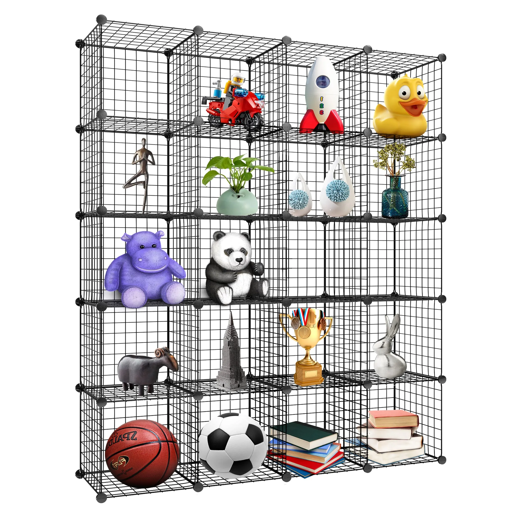 Bedroom Wire Mesh Wardrobe, 20 Cubes