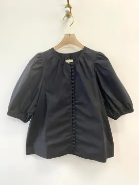 Black Button Down Edith Blouse