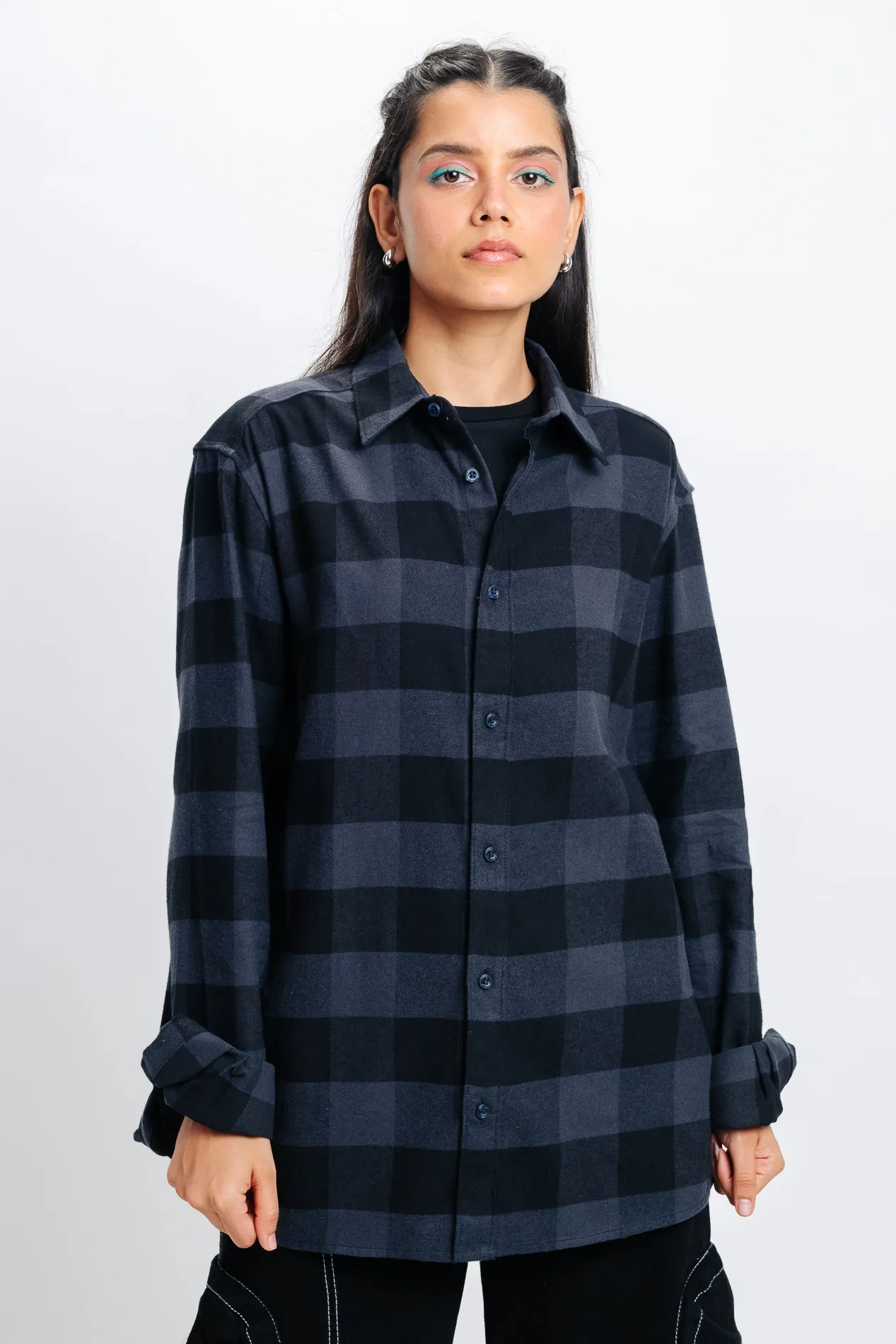 Black Checkered Shirt