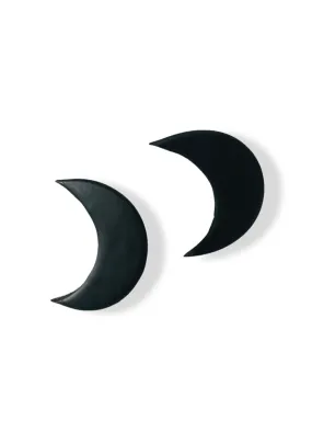 Black Moon Halloween Earrings