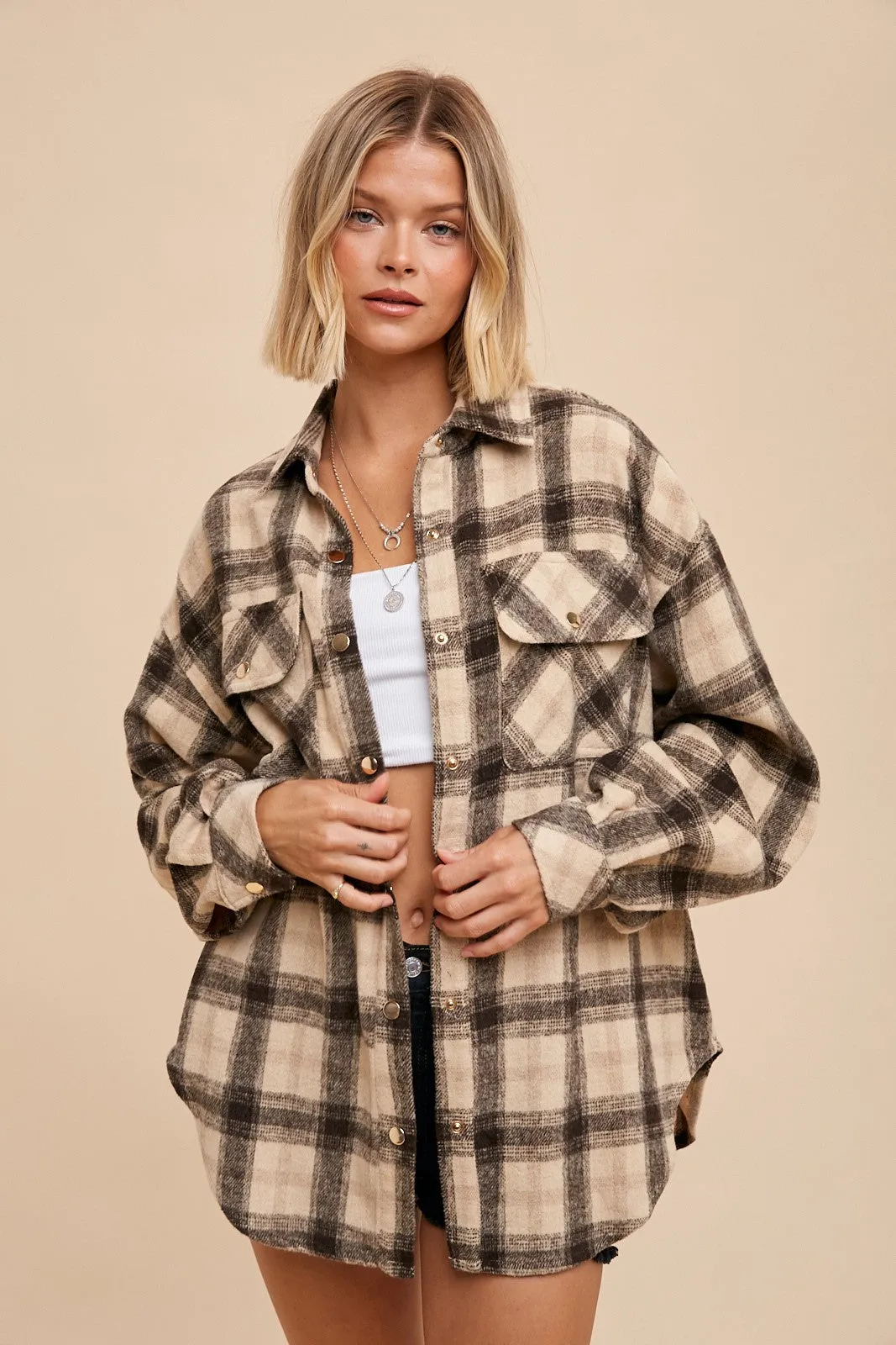 Blaine Oversized Plaid Shacket