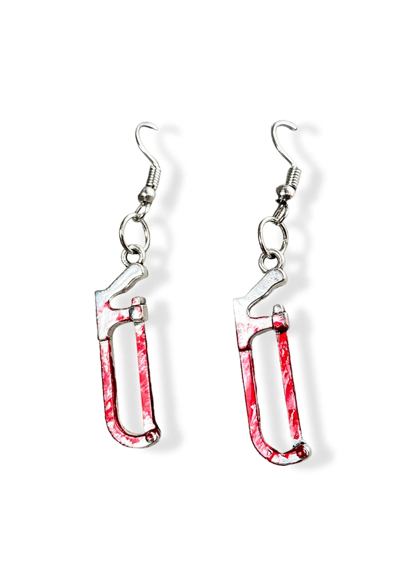 Blood Scary Saws Halloween Earrings