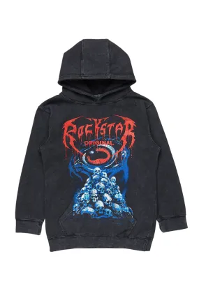 Boys Vicious Vintage Black Graphic Hoodie