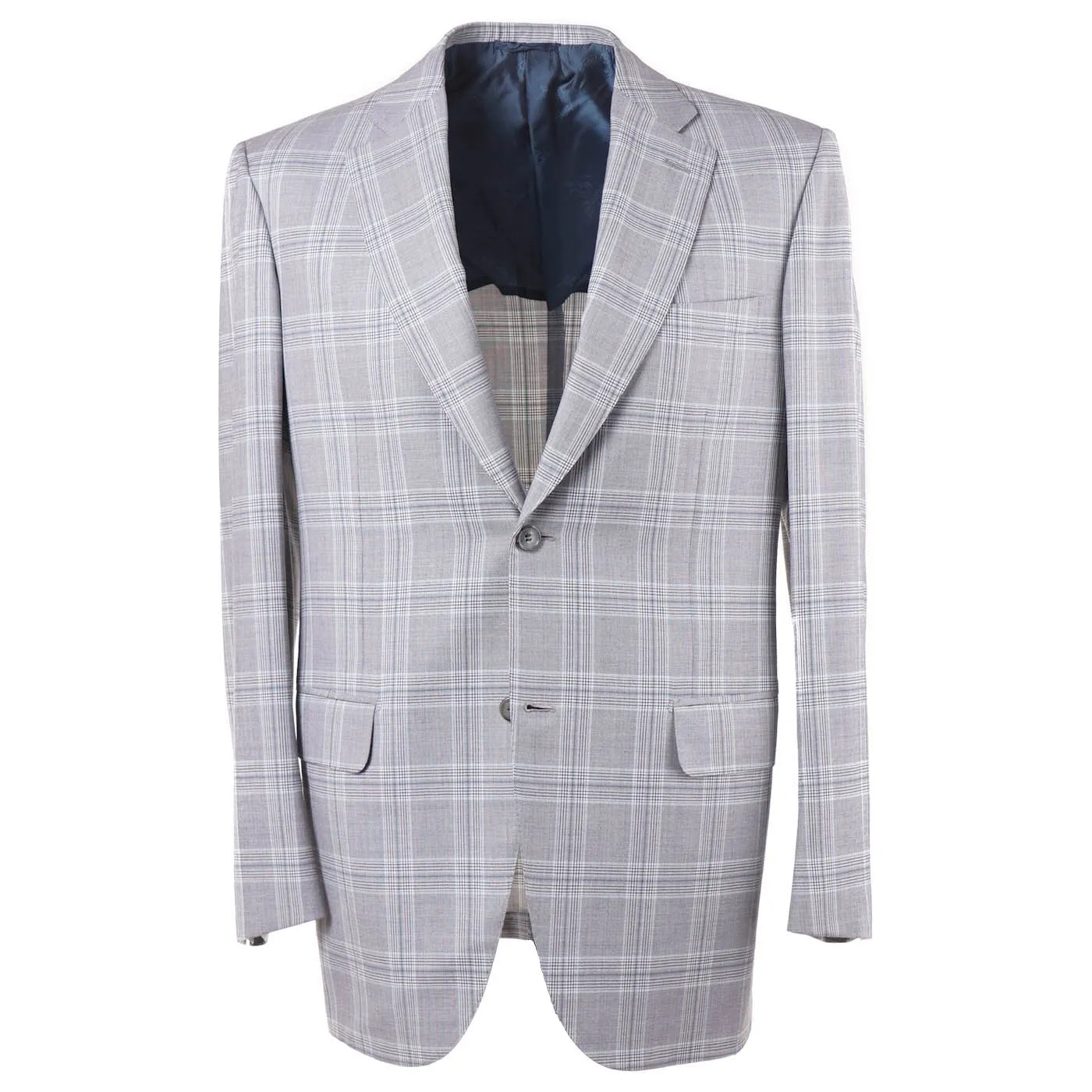 Brioni Light Gray Check Wool Sport Coat