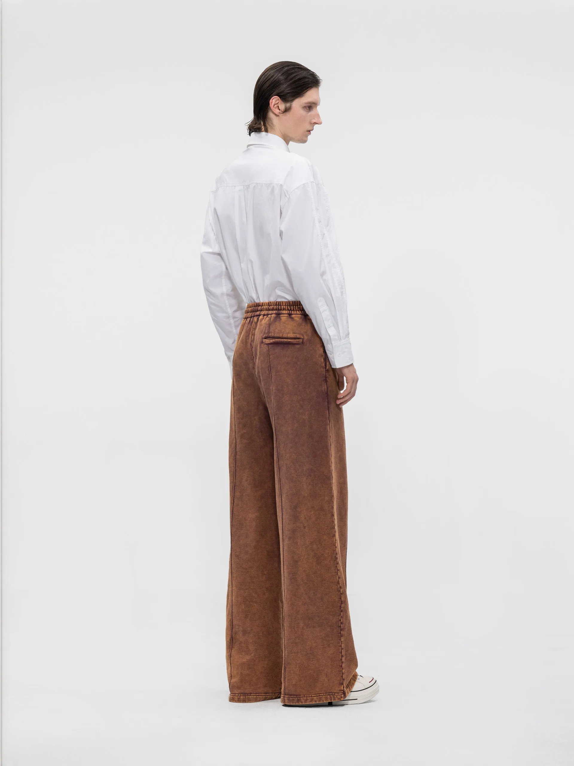 BROWN SANDWASHED SWEATPANTS