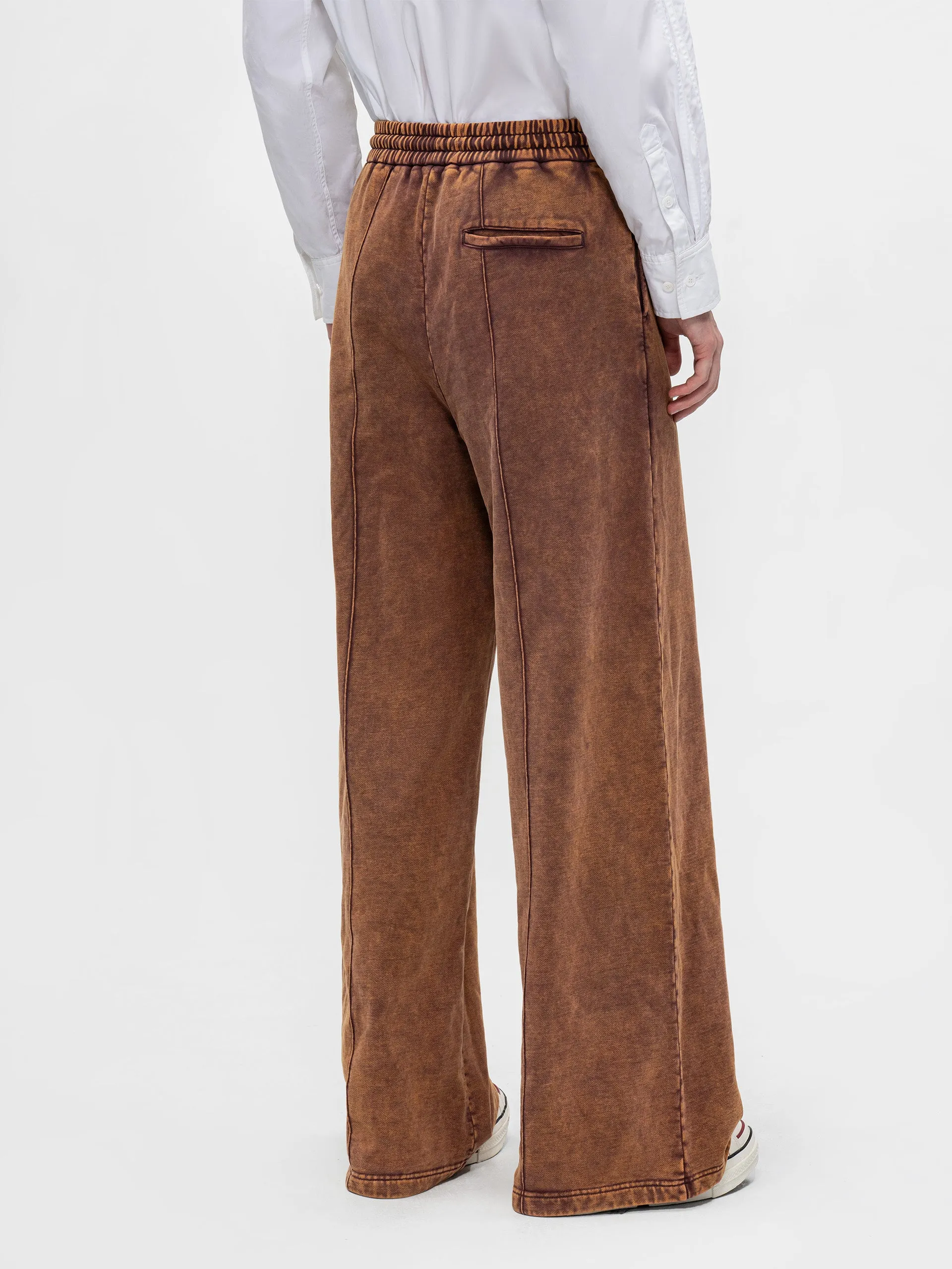 BROWN SANDWASHED SWEATPANTS