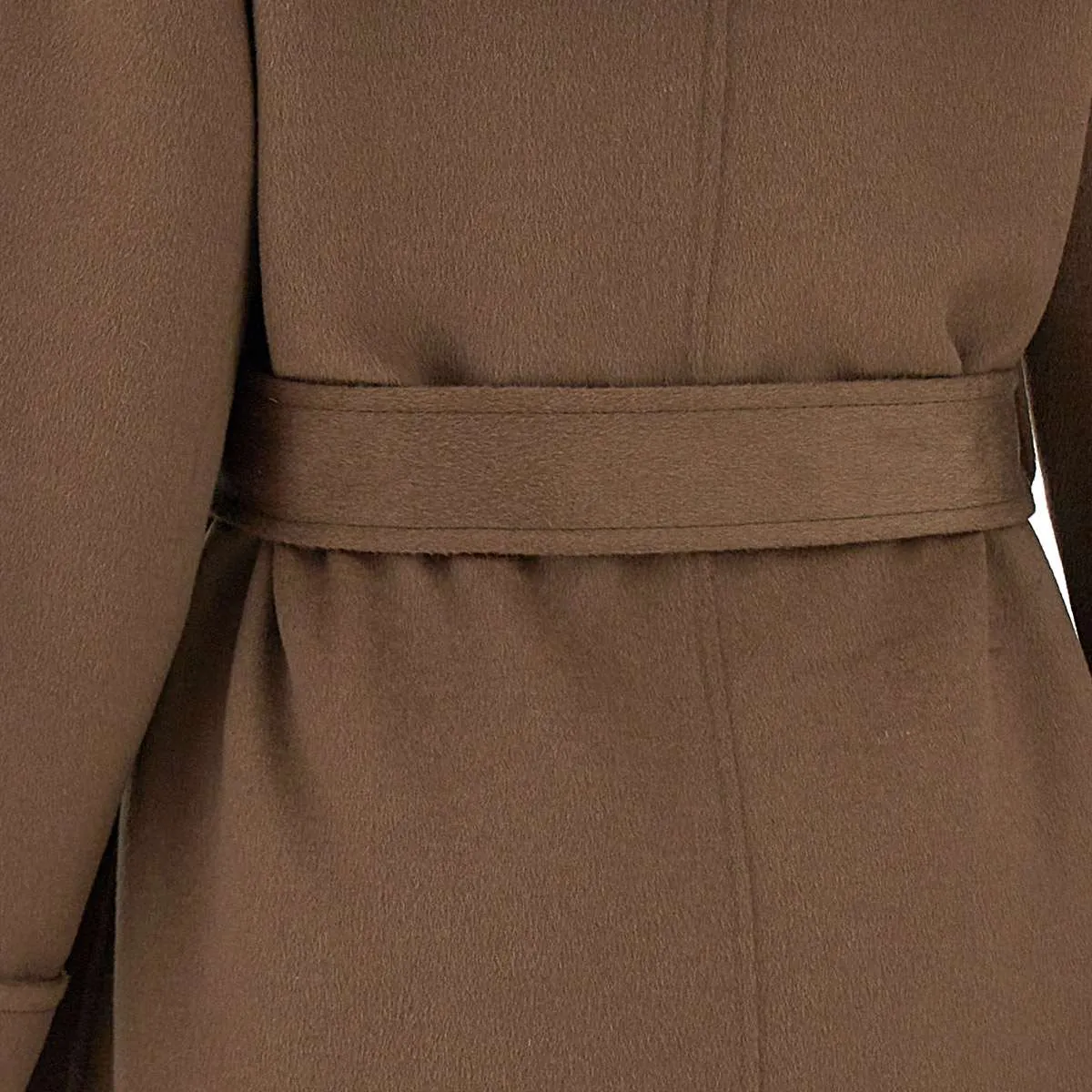 Brown Wool and Viscose Blend Coat