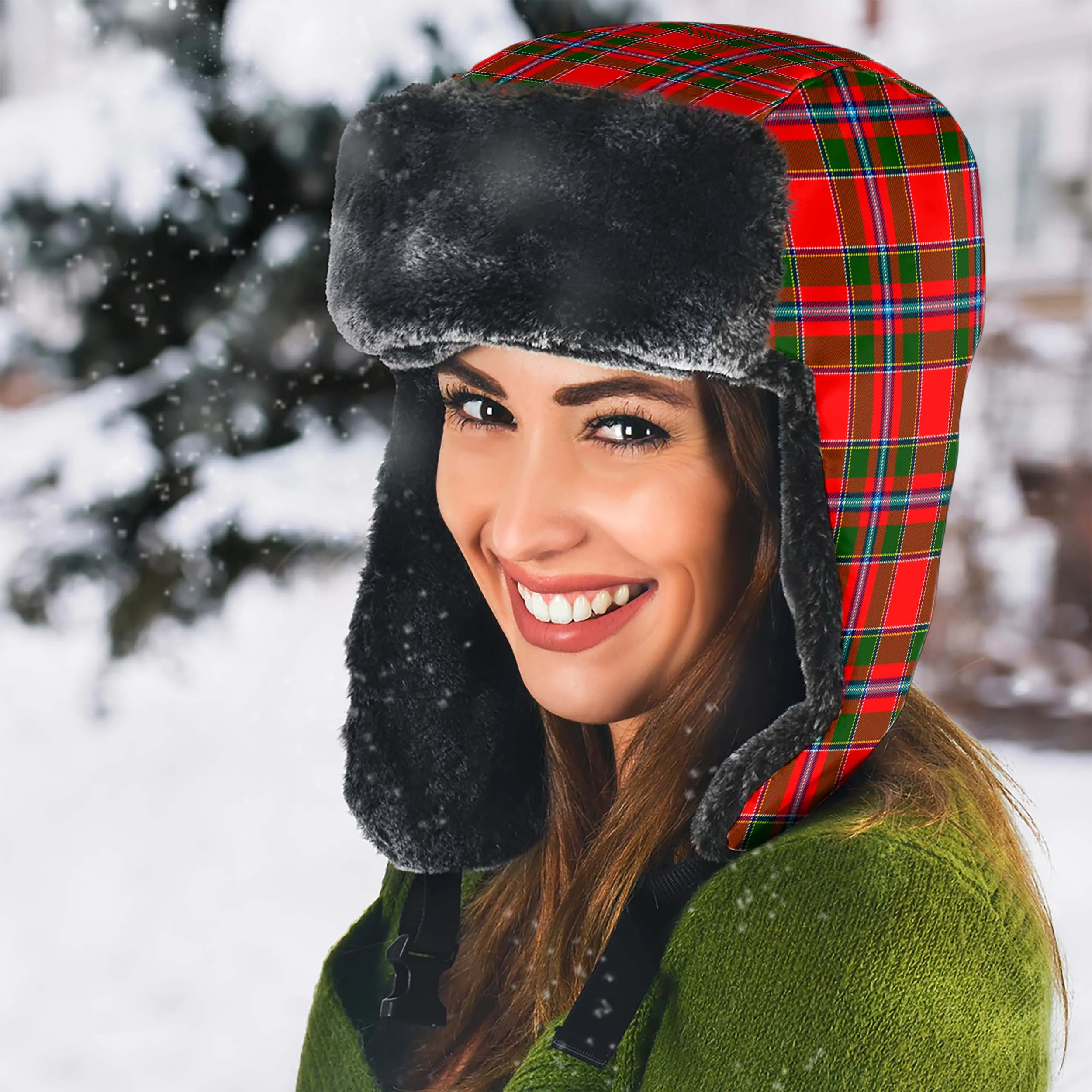 Butter Tartan Winter Trapper Hat