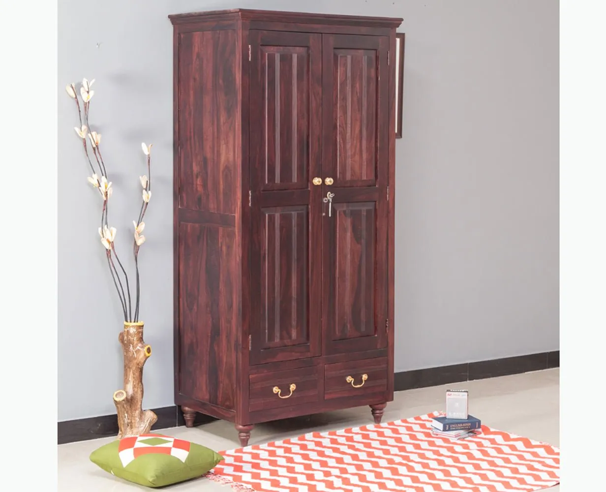 Calgary Solid Wood Two Doors Wardrobe