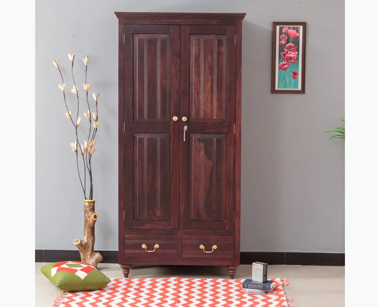 Calgary Solid Wood Two Doors Wardrobe