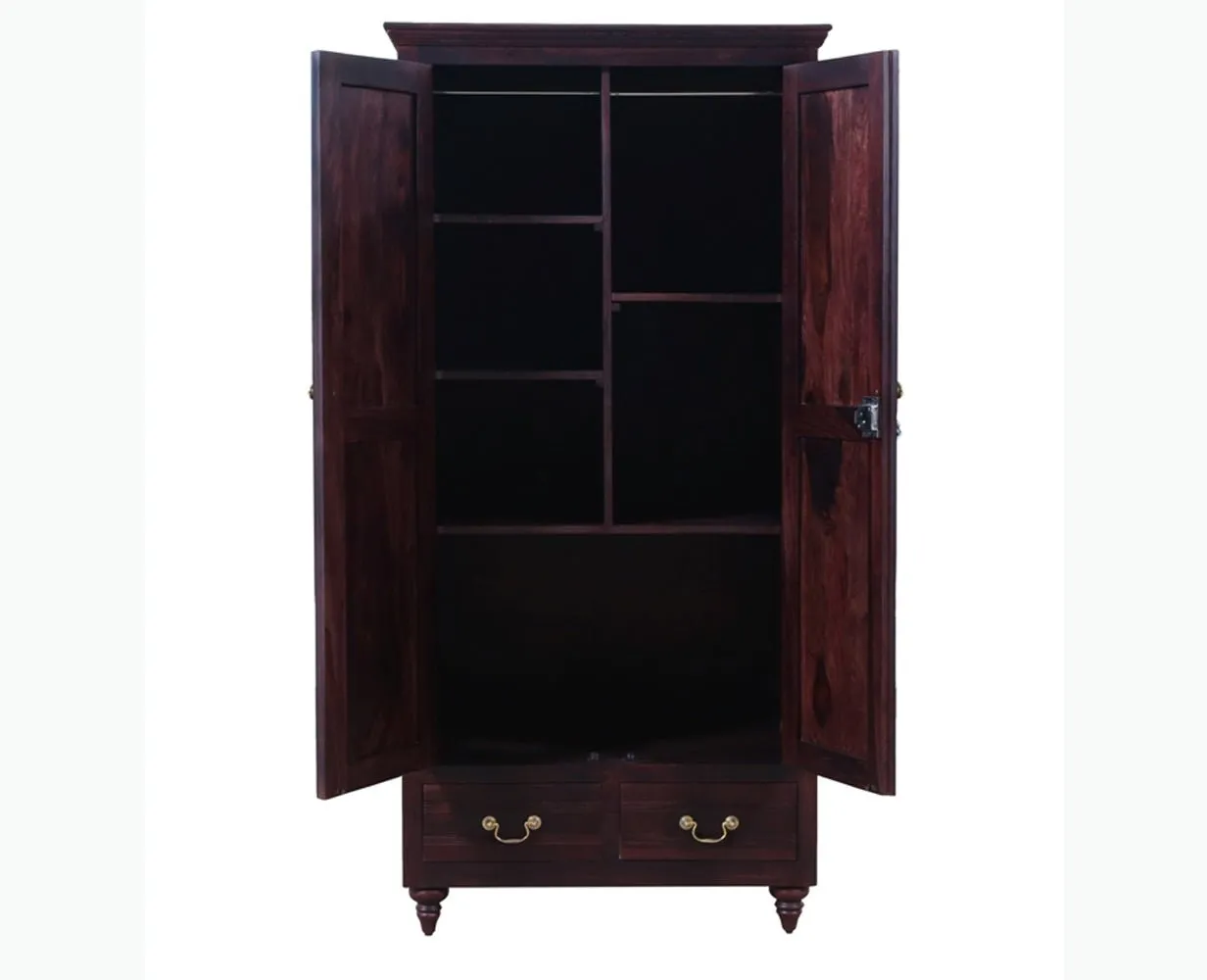 Calgary Solid Wood Two Doors Wardrobe