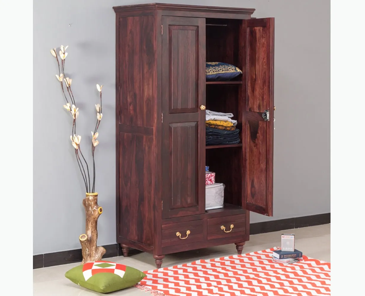 Calgary Solid Wood Two Doors Wardrobe