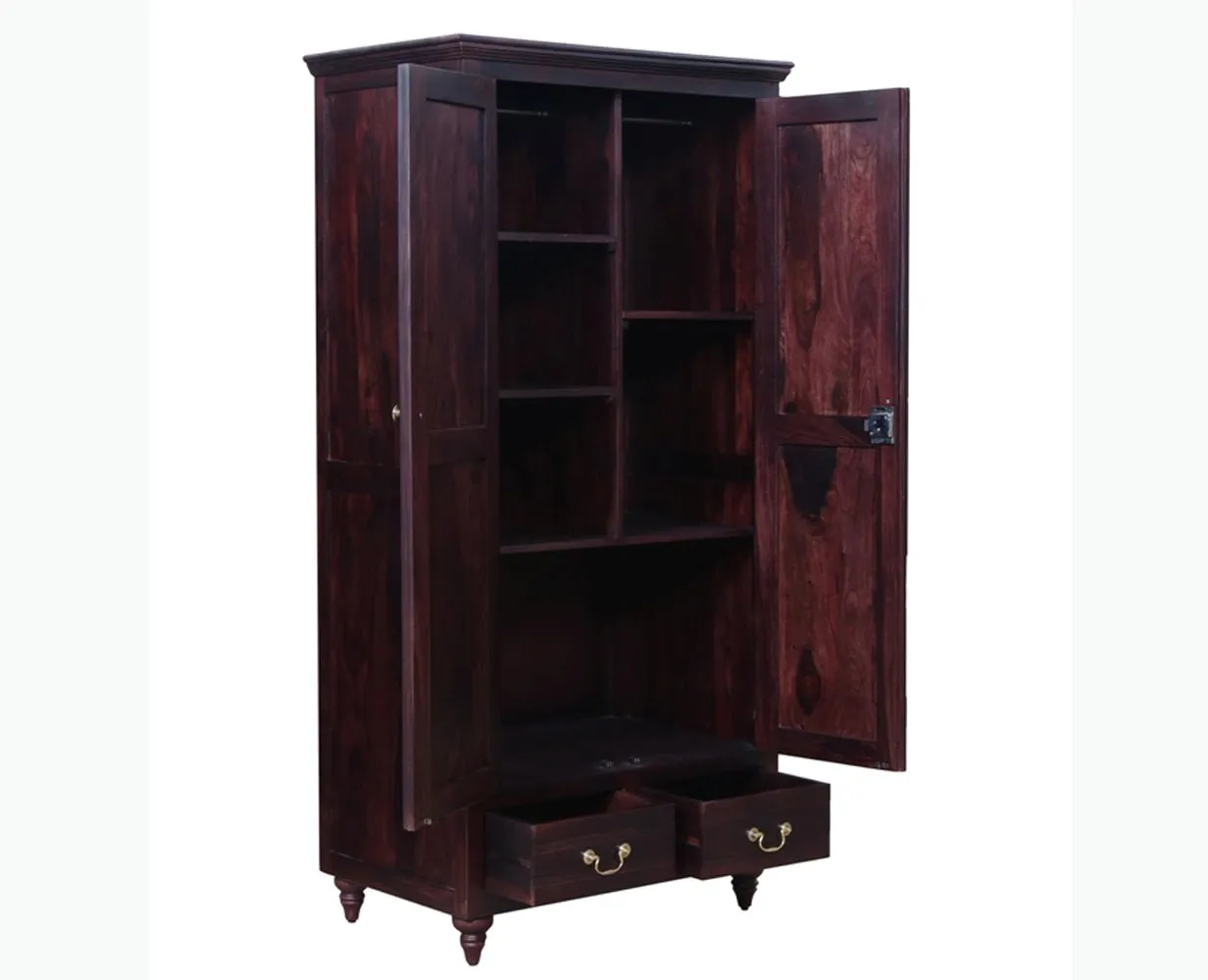 Calgary Solid Wood Two Doors Wardrobe