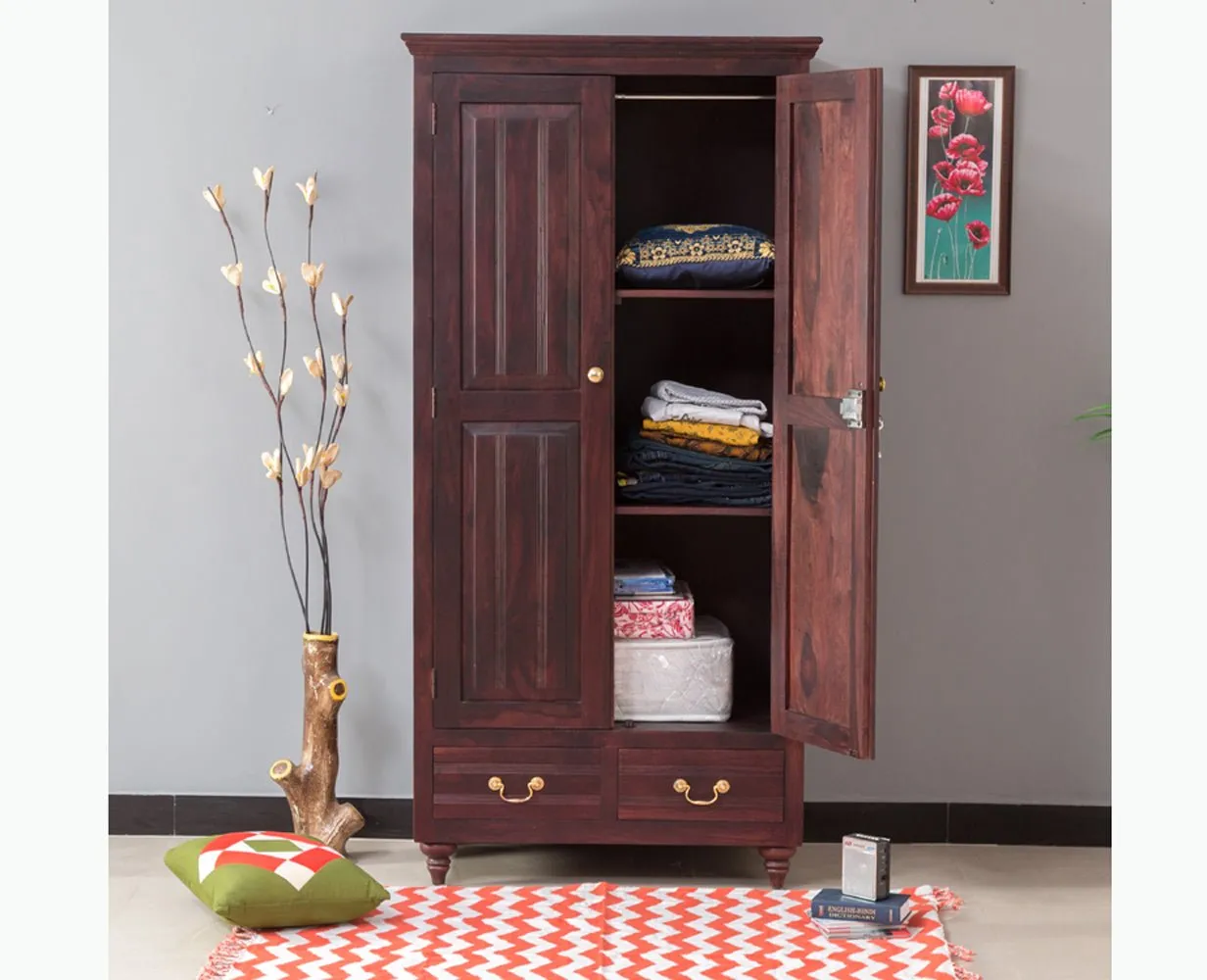 Calgary Solid Wood Two Doors Wardrobe