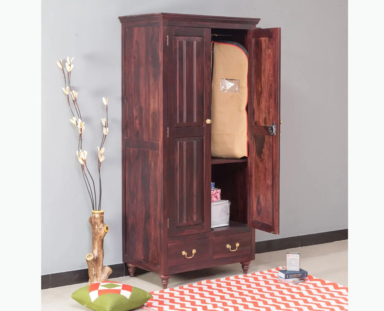 Calgary Solid Wood Two Doors Wardrobe