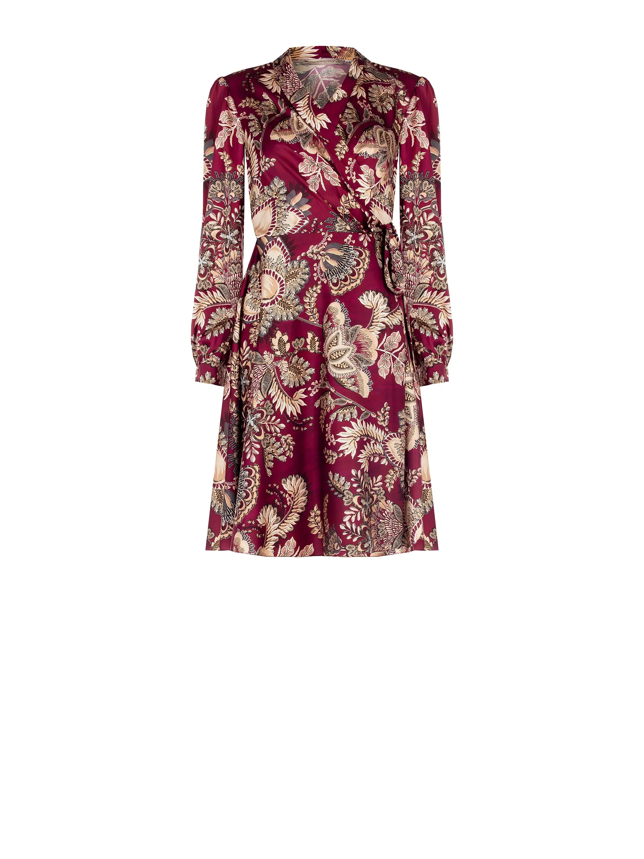 Cashmere-Print Wrap Dress