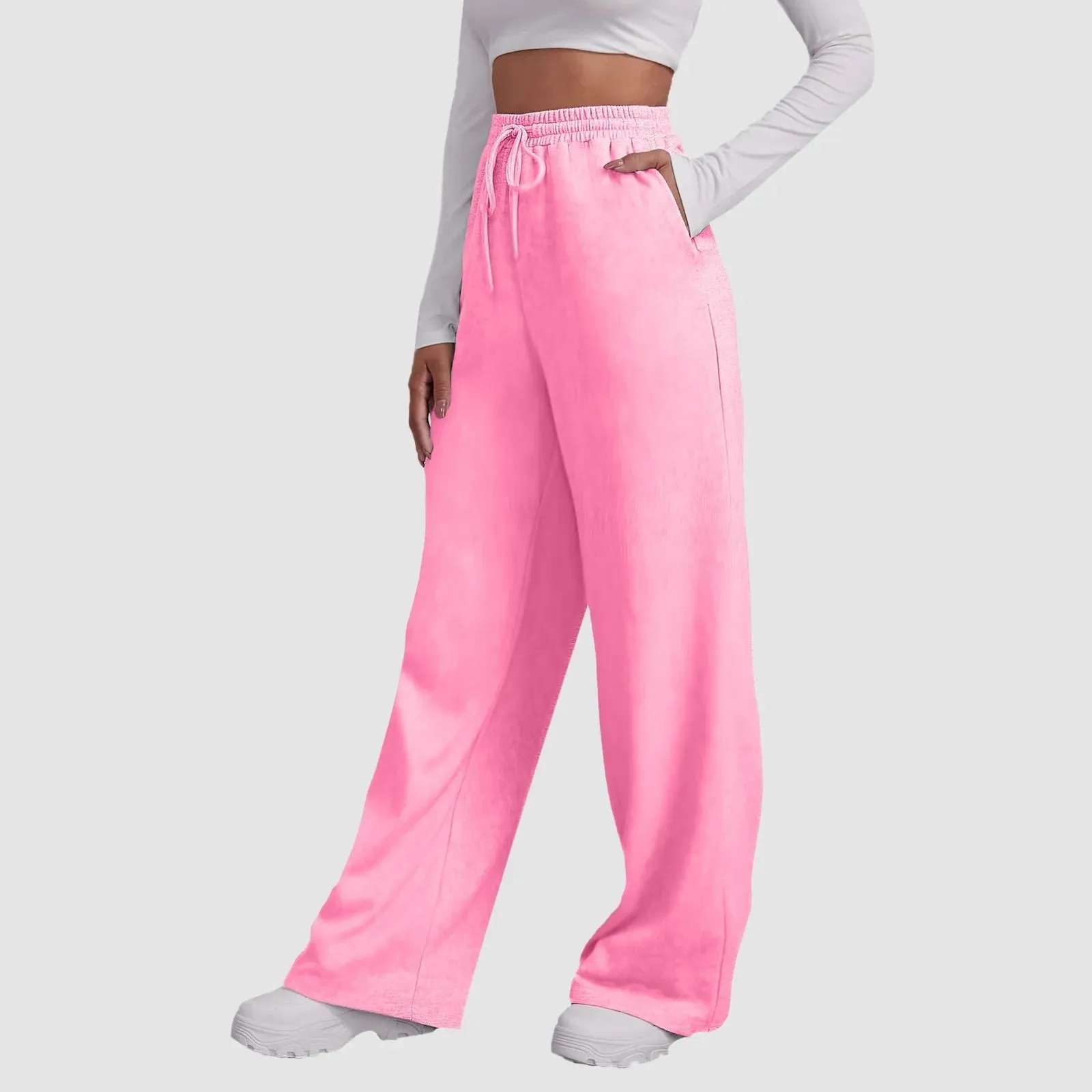 Chic Women's Wide-Leg Streetwear Joggers Sweatpants