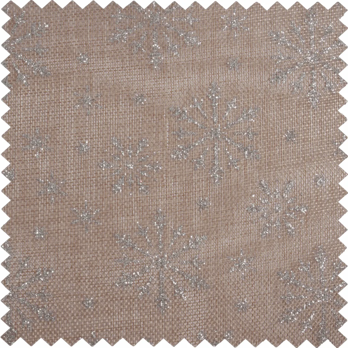 Christmas Fabric Table Runner Roll - Glitter Snowflake: 2m x 40cm