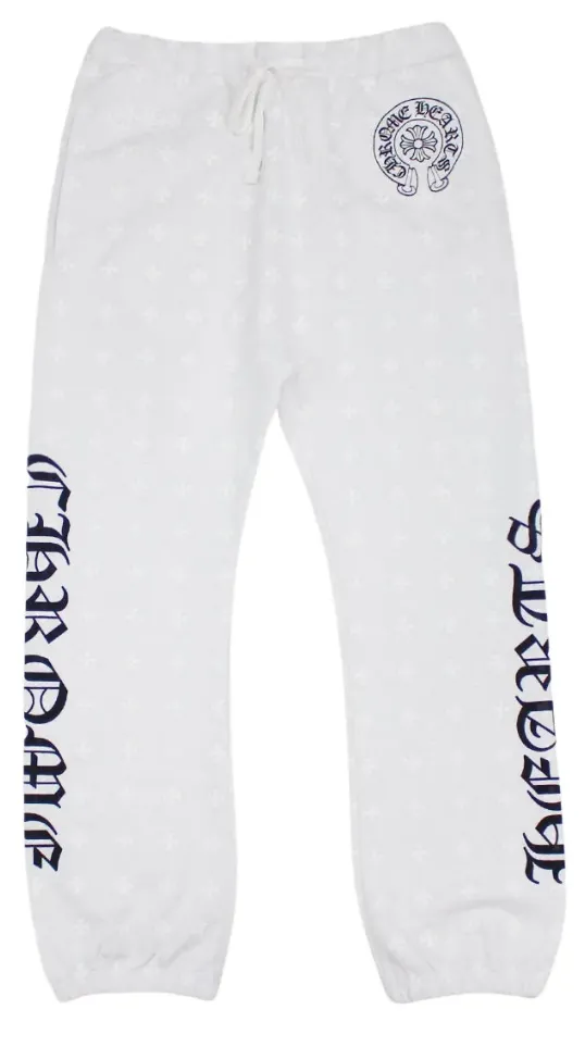 Chrome Hearts 'Monogram Cross White' Sweatpants