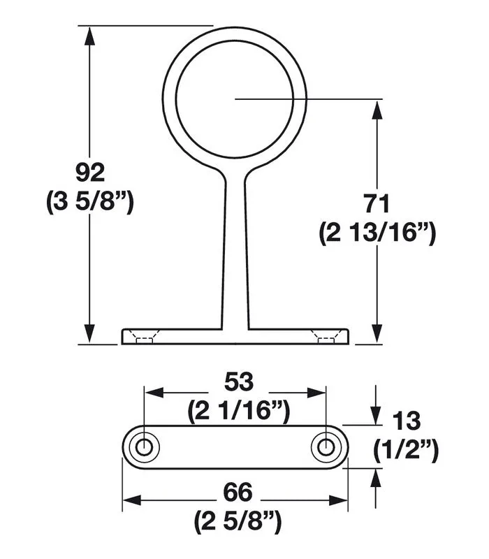 Closet Rod Center Support - Matte Nickel