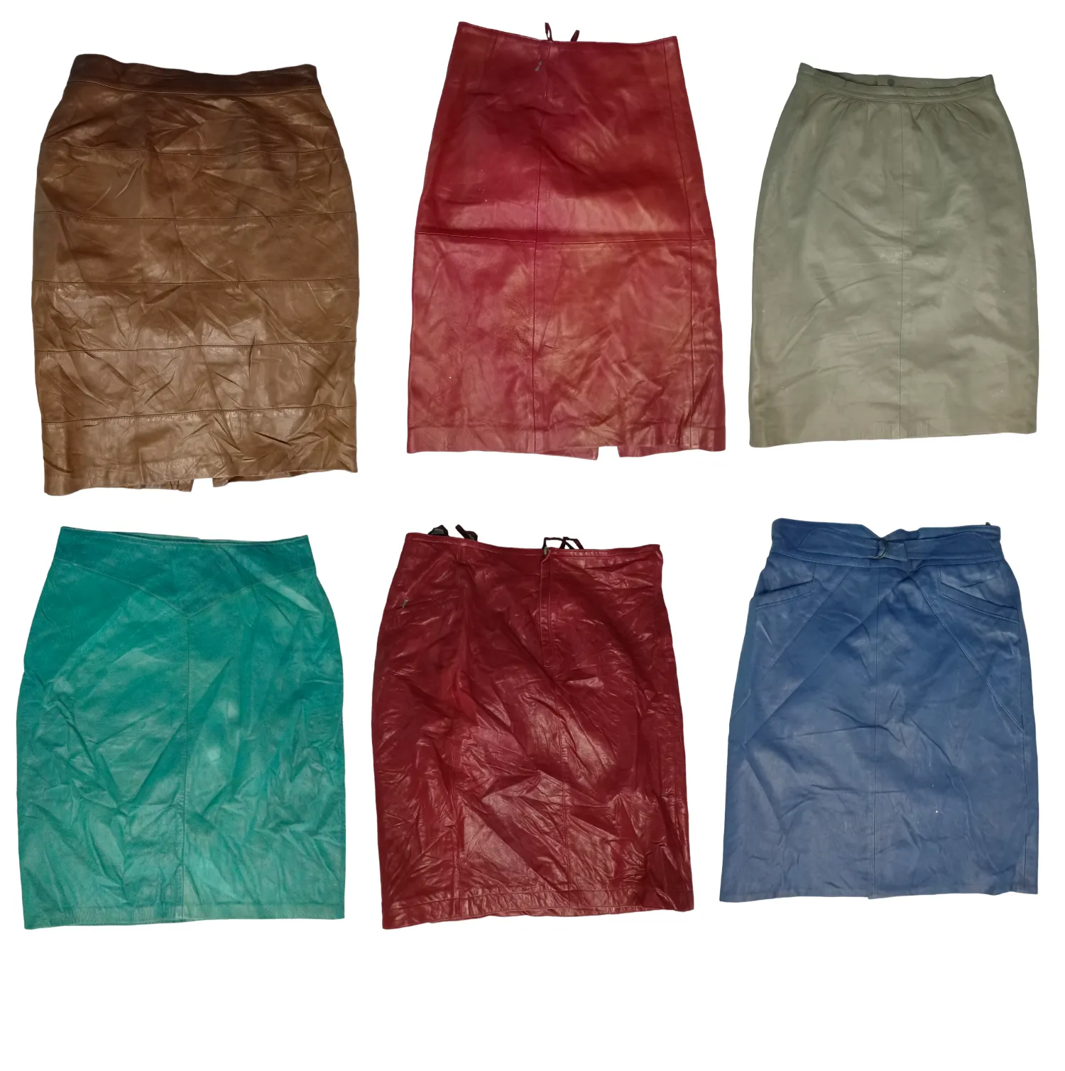 Color Blast: Y2k Leather Skirt Collection 🌈👗✨(H-059)