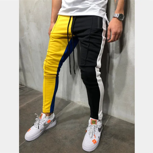 Color Block Patchwork Sports Hip Hop Trousers