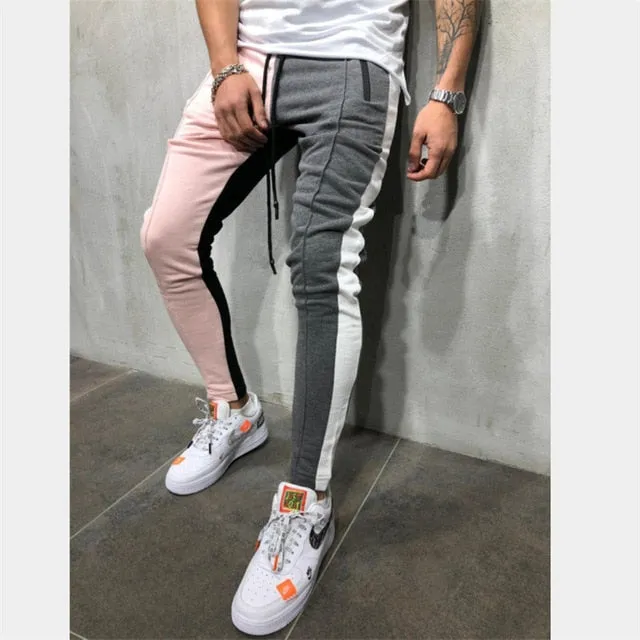 Color Block Patchwork Sports Hip Hop Trousers