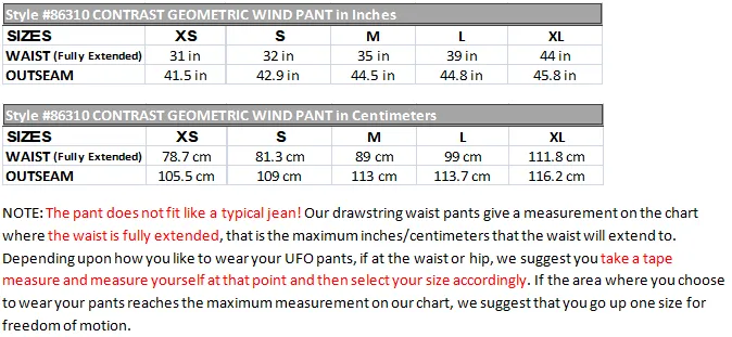 Contrast Geometric Wind Pant #86310