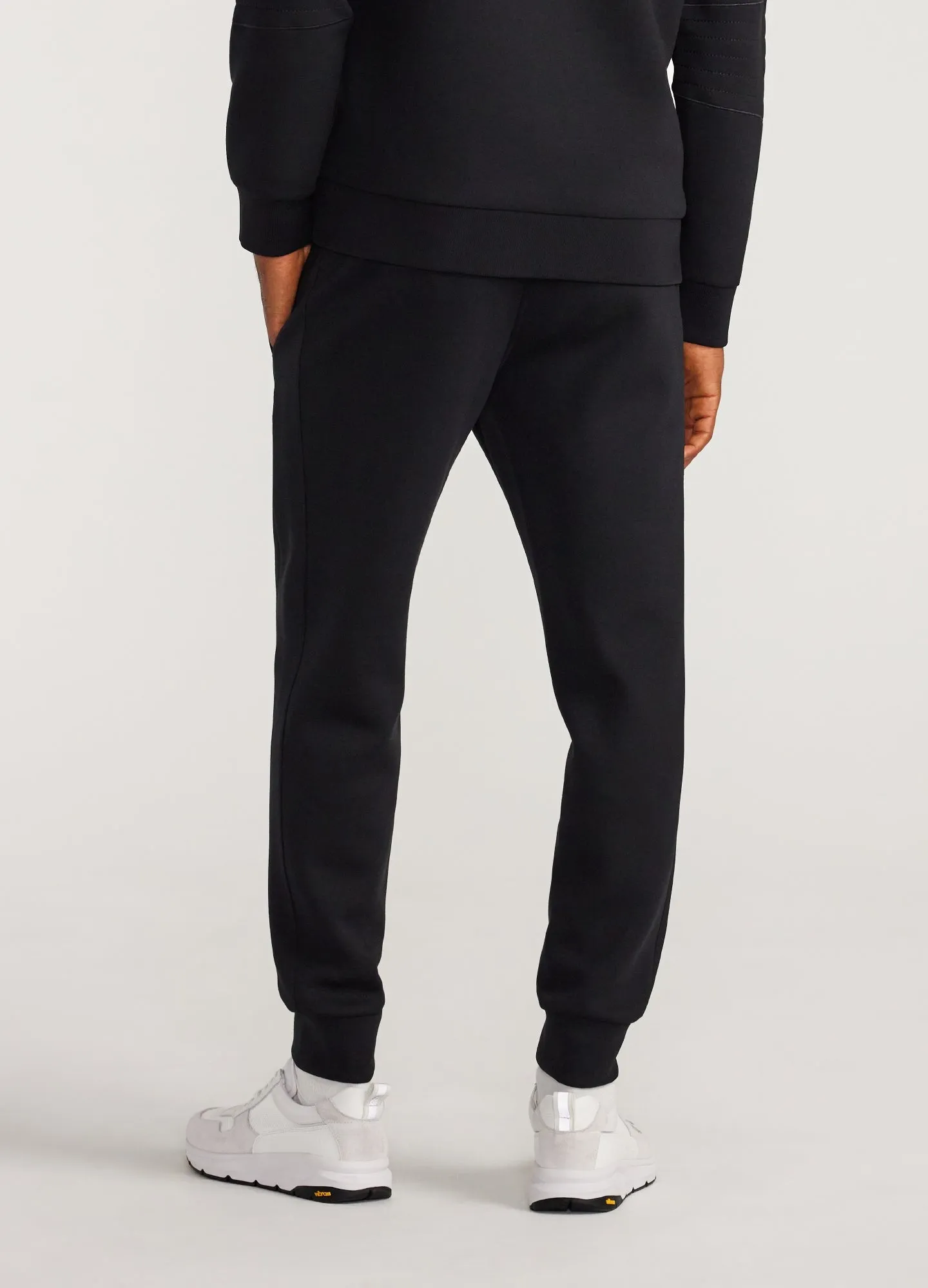 Contrast Trim Sweatpants Black