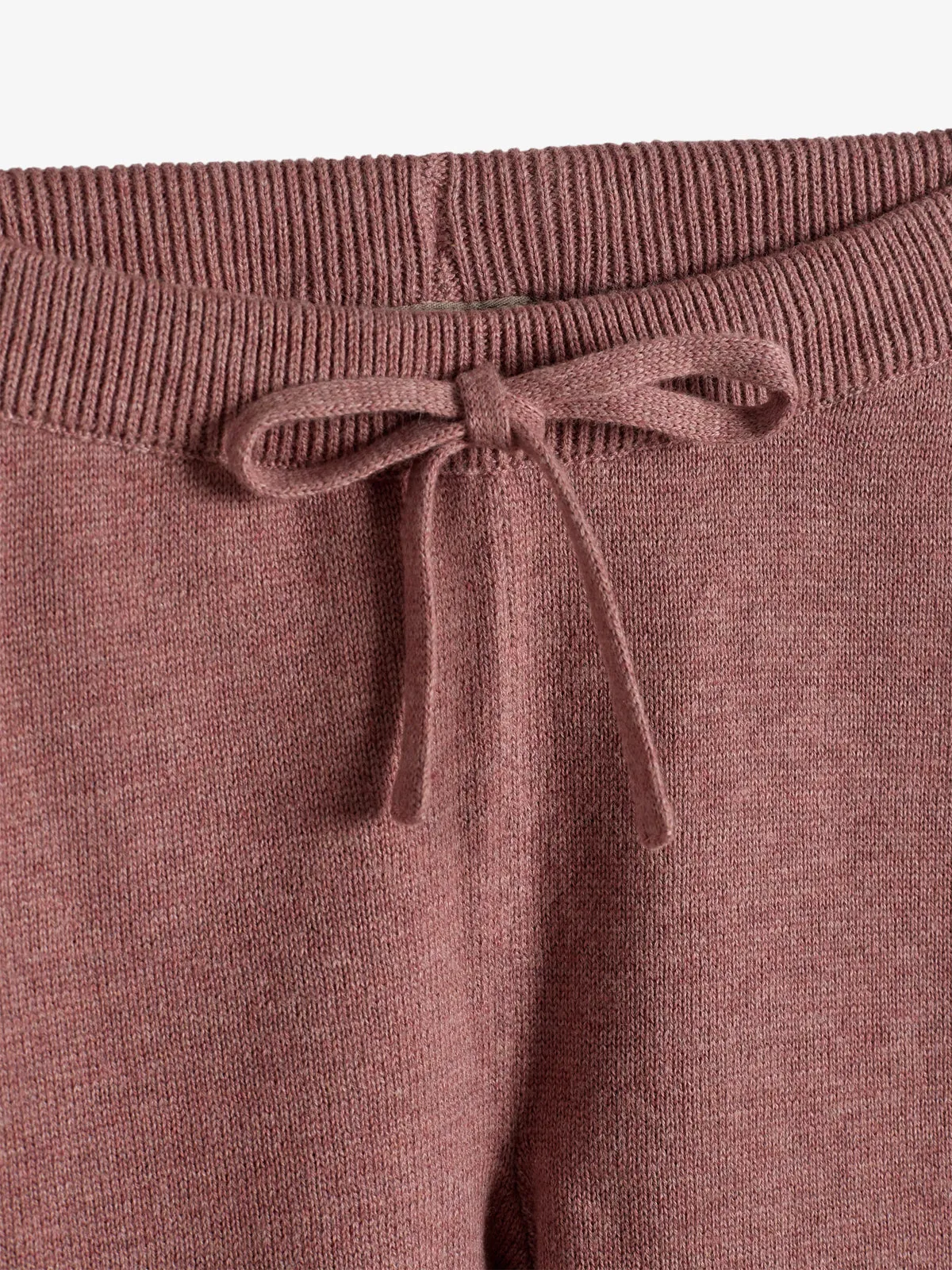 Cotton Knit Trousers - Little - Rose Melange