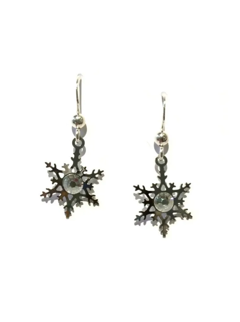 Crystal Snowflake Earrings by Sienna Sky