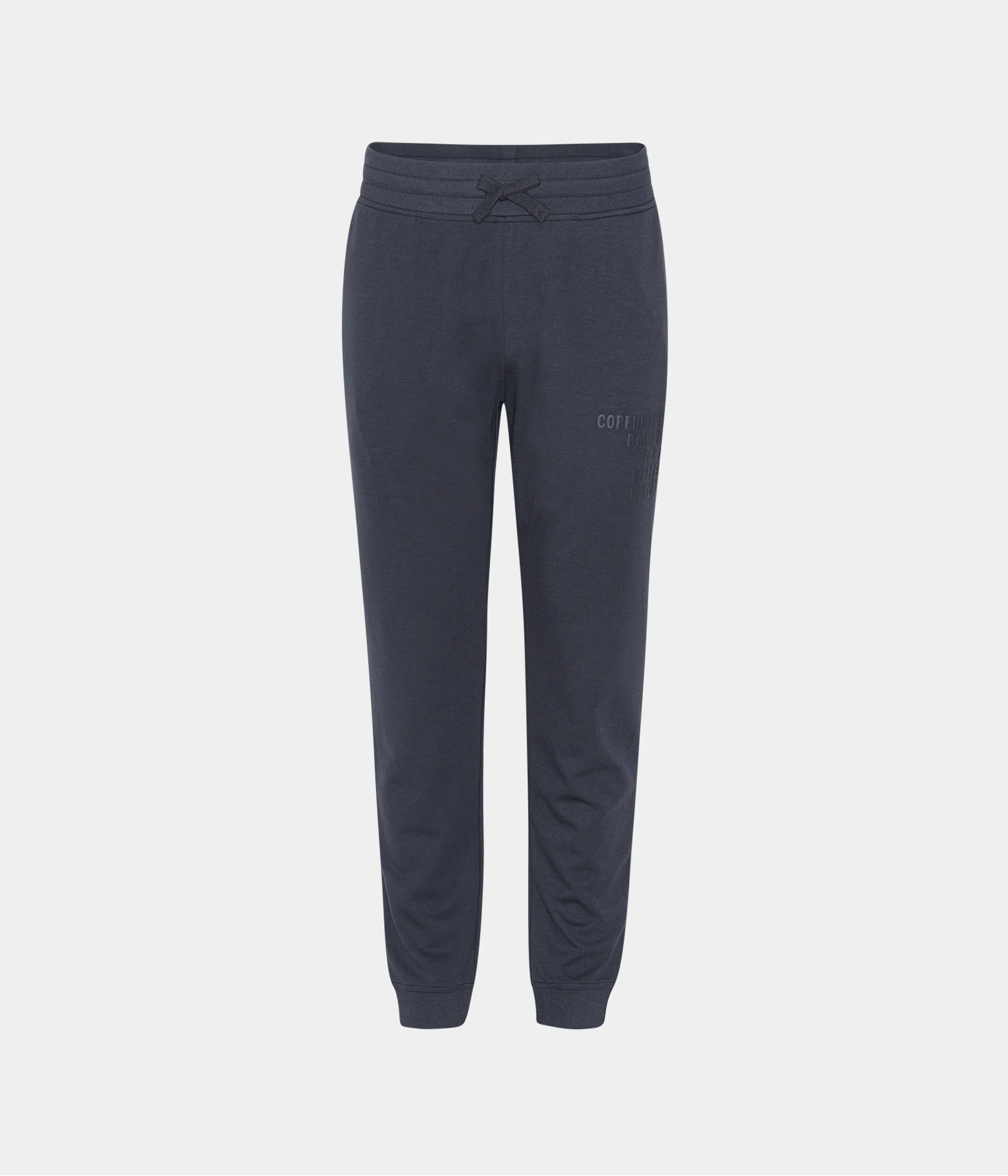 Dark gray bamboo sweatpants with logo