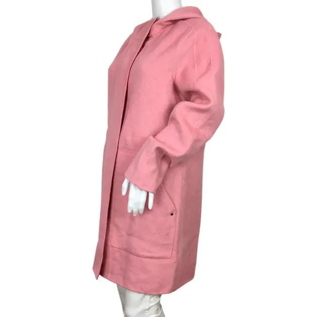 Desigual Women’s Wool Hooded Coat Lenzy Red Reversible Pink Sz 38, 42, 44